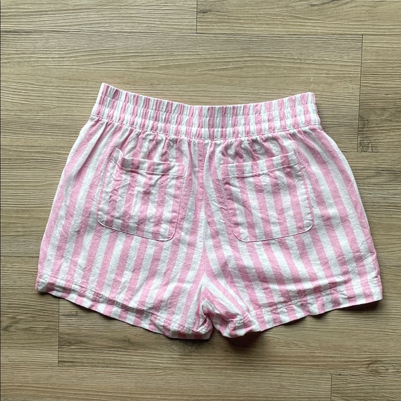 Old Navy Pink and White Striped High Waist Shorts - Picture 3 of 4